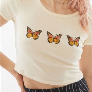 Truly Madly Deeply Butterfly Cropped Tee 🦋